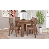 Conjunto Sala De Jantar 0,90 Com 4 Cadeiras Amêndoa 73B - 10