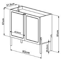 Balcao Cafe Bar 2Portas Palhinha Linha Oslo Hanover Artesano - 2