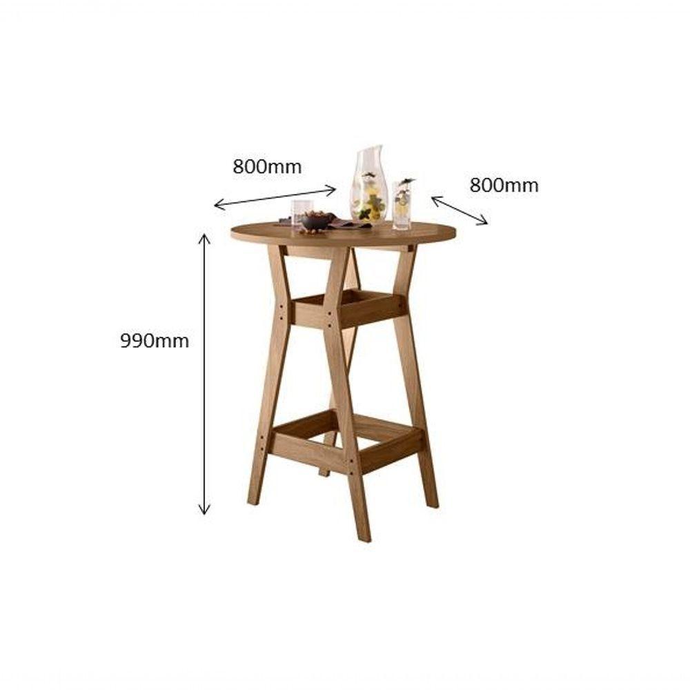 Conjunto Mesa Bistrô Com 4 Banquetas Cedro Gold 51C - 8