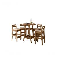 Conjunto Mesa Bistrô Com 4 Banquetas Cedro Gold 51C - 14