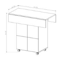 Mesa Retrátil Ana Com Banquetas Castanho