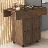 Mesa Retrátil Ana Com Banquetas Castanho - 6