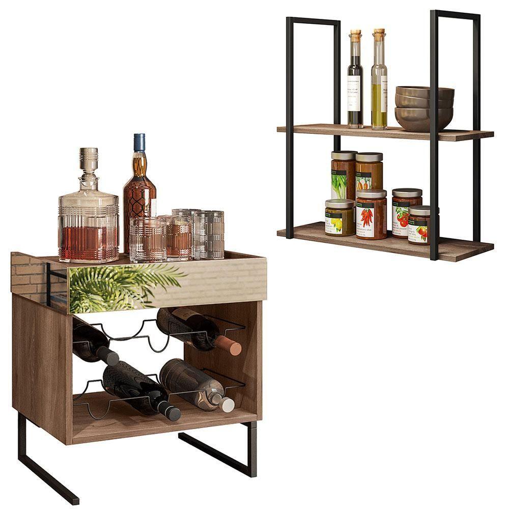 Kit Adega Espelhada E Prateleira D01 Design Demolição - 1