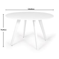 Conjunto Mesa 120cm Branca Com 6 Cadeiras Base Preta - Nude - 2