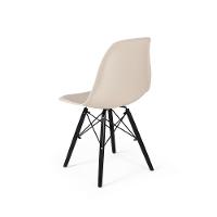 Conjunto Mesa 120cm Branca Com 6 Cadeiras Base Preta - Nude - 3