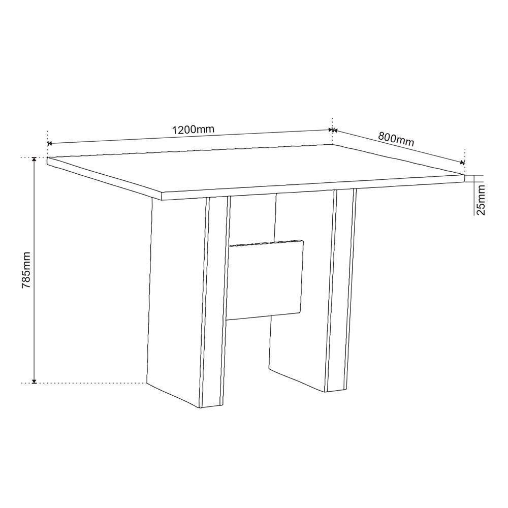 Conjunto Sala De Jantar Completa Mesa 4 Cadeiras Quick Viero - 2