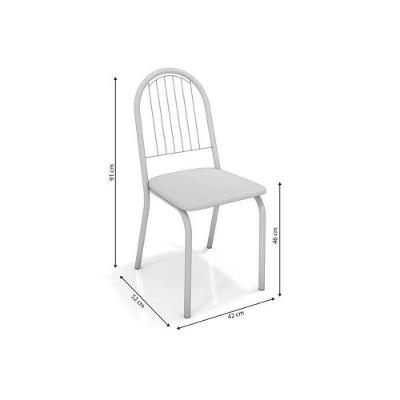 Sala de Jantar Completa Volga C/ Tampo Vidro 95cm + 4 Cadeiras Noruega Cromado Courano Marrom