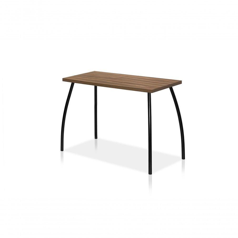 Conjunto Mesa E 2 Banquetas Em Aço Preto C/ Tampo Mdp Nogal - 2