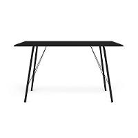 Mesa Jantar 120Cm Tampo Preto Com 4 Cadeiras Angra Pretas - 10