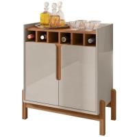 Barzinho c/2Pts Adega p/Sala De Jantar 50522 OffWhite Cedro - 1