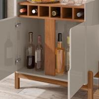 Barzinho c/2Pts Adega p/Sala De Jantar 50522 OffWhite Cedro - 5