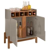 Barzinho c/2Pts Adega p/Sala De Jantar 50522 OffWhite Cedro - 6