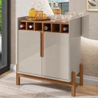 Barzinho c/2Pts Adega p/Sala De Jantar 50522 OffWhite Cedro - 9