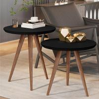 Conjunto Mesa Retrô Lateral E Apoio Preto Fosco - 1