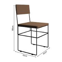 Mesa Jantar Preta Com 4 Cadeiras Marrom E Preta Marrom - 5