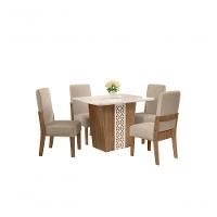 Conjunto Sala De Jantar Esmeralda Com 4 Cadeiras Cedro 74B - 7