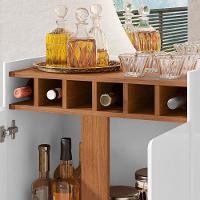 Barzinho Com 2 Portas E Adega Para Sala De Jantar 50522 Branco Cedro Dcasa Branco Cedro