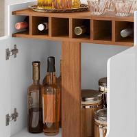 Barzinho Com 2 Portas E Adega Para Sala De Jantar 50522 Branco Cedro Dcasa Branco Cedro - 5