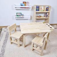 Mesa Com 2 Cadeiras Infantil Alecrim 50a X 84l X 55p Cor Natural - 1