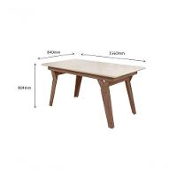 Conjunto Sala De Jantar 1,56 Com 06 Cadeiras Amêndoa 73B - 3