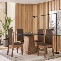 Conjunto Sala De Jantar 0,90 Com 4 Cadeiras Amêndoa 04A - 1