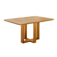 Conjunto Sala De Jantar 4 Lugares Vitoria E Madeira Maciça Amendoa Móveis Mix Amendoa - 2