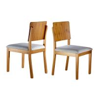 Conjunto Sala De Jantar 4 Lugares Vitoria E Madeira Maciça Amendoa Móveis Mix Amendoa - 3