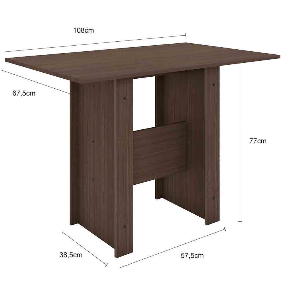 Conjunto Mesa Com 4 Cadeiras Milano Amêndoa Com Preto - 3