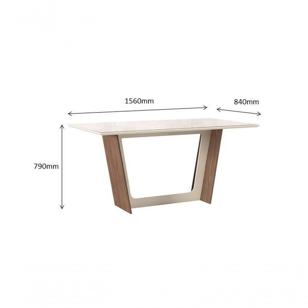 Conjunto Sala De Jantar 1,56 Com 6 Cadeiras Amêndoa 03A - 7
