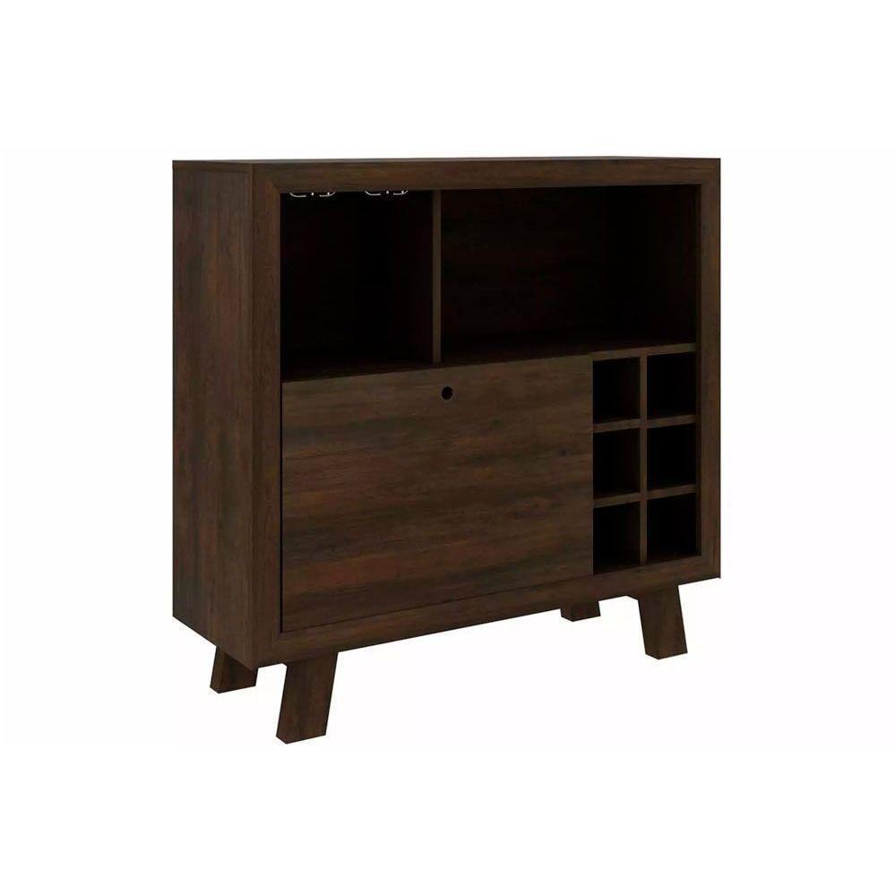 Adega de Sala Jantar AD5002 Bar  p/ 6 Garrafas Rústico - Tecno Mobili - 1