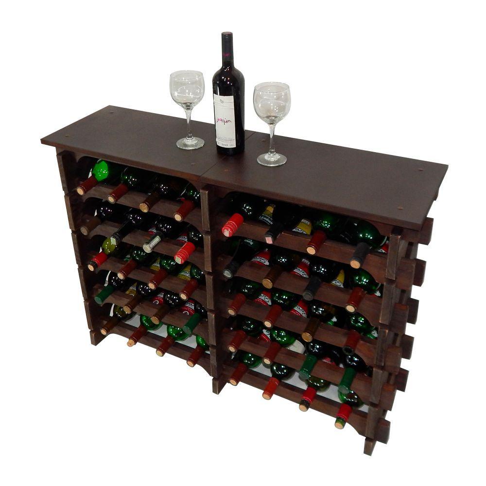 Adega Vinho Madeira 40 Garrafas Tipo Mesa Imbuia C08 - 1