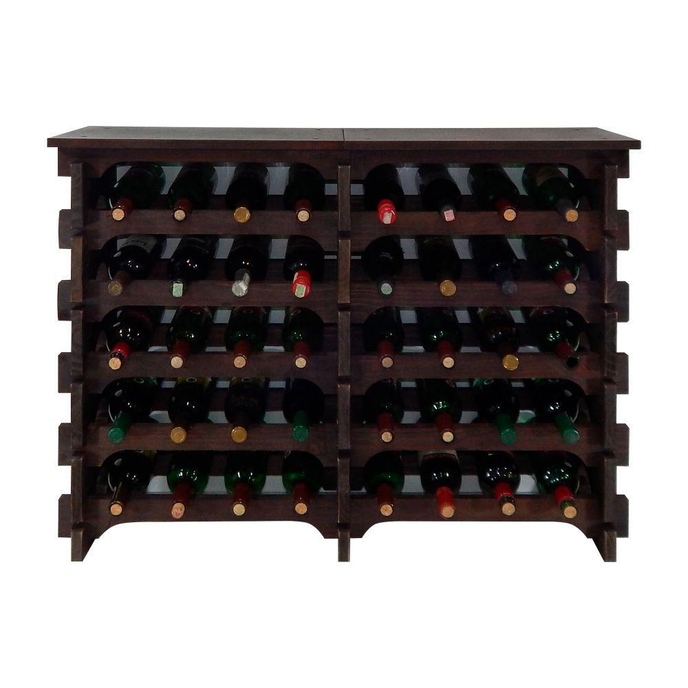 Adega Vinho Madeira 40 Garrafas Tipo Mesa Imbuia C08 - 3