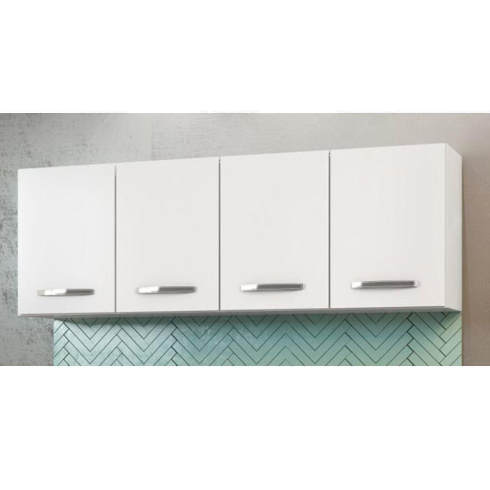 Kit 2 Armários Aéreos Panamá 4 Portas Lumil Móveis Branco - 8