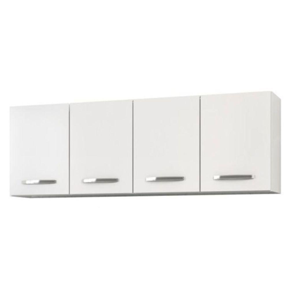 Kit 2 Armários Aéreos Panamá 4 Portas Lumil Móveis Branco - 10