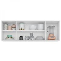 Kit 2 Armários Aéreos Panamá 4 Portas Lumil Móveis Branco - 2