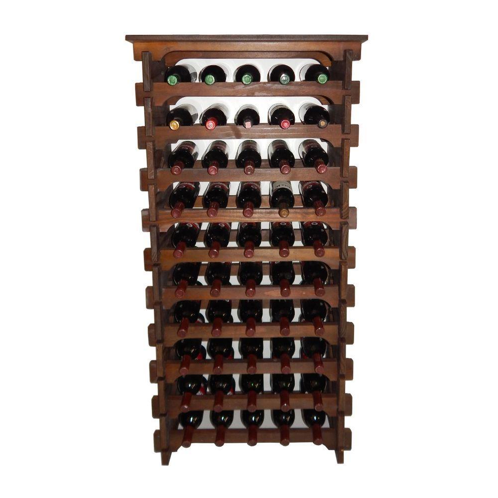 Adega Vinho Madeira 60 Garrafas Tipo Mesa Imbuia C05 Cevey - 1