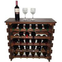 Adega Vinho Madeira 30 Garrafas Cor Imbuia C06 Cevey Adegas E Artesanatos - 1