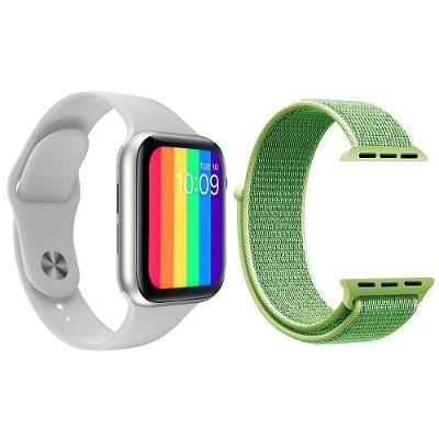 Kit 1 Smartwatch Iwo12 Lite Branco + 1 Pulseira Nylon Verde