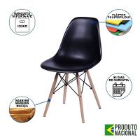 Mesa Jantar Industrial Retangular 137X90Cm Amêndoa Base V Dourada C/6 Cadeiras Madeir Cor: Amendoa