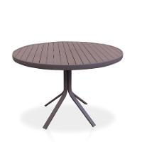 Conj 1 Mesa + 4 Cadeiras Para Área Externa - Marrom - 2