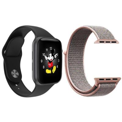Kit 1 Smartwatch Ld5 Preto + 1 Pulseira Extra Rosa