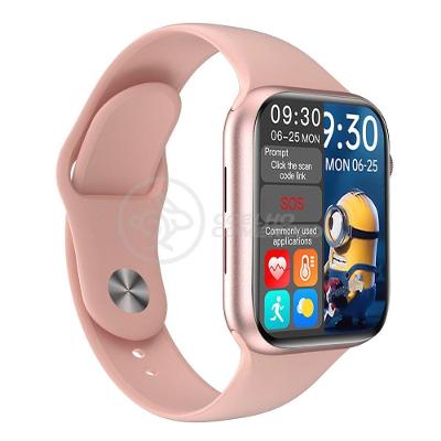 Smartwatch Iwo Hw16 Rosa Troca Pulseira Android Ios Cardíaco