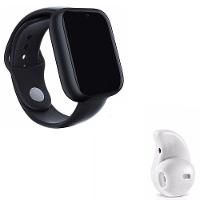 Kit 1 Smartwatch Preto + 1 Mini Fone Bluetooth Branco 42Mm - 1