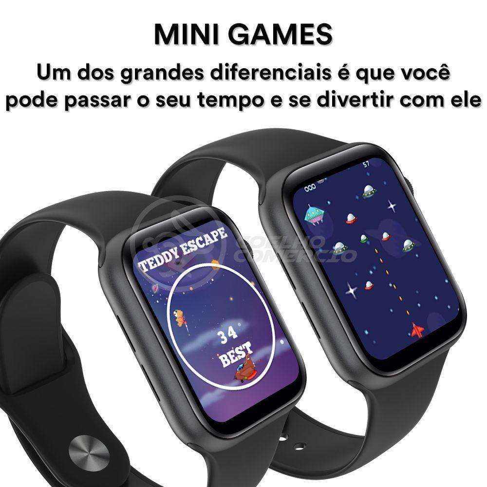 Smartwatch X16 Preto Android Ios + 1 Pulseira Extra Preto - 2