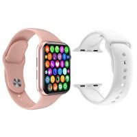 Kit 1 Smartwatch Rosa + 1 Pulseira Extra Silicone Branco - 1