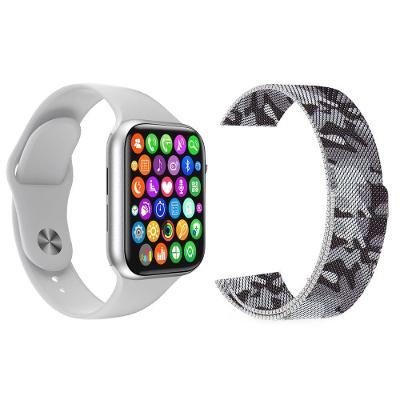 Kit 1 Smartwatch Branco + 1 Pulseira Extra Camuflada