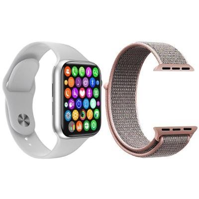 Kit 1 Relógio Smartwatch Iwo8 Lite Branco + 1 Pulseira Rosa