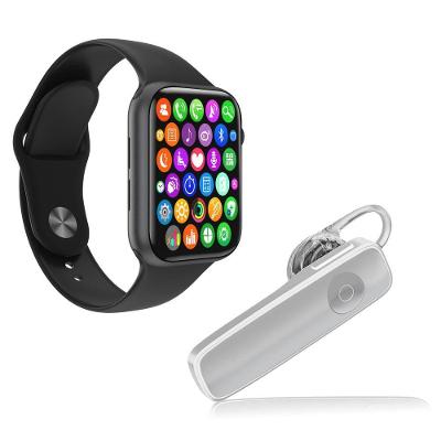 Kit 1 Smartwatch Preto Pulseira + Fone Estéreo Branco