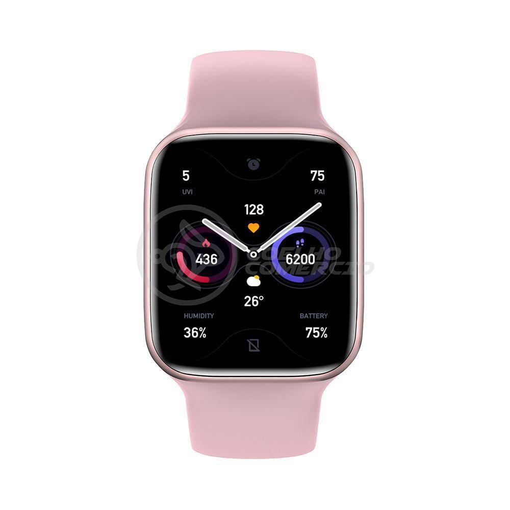 Smartwatch Hw22 Rosa Troca Pulseira Android Ios Cardíaco - 1