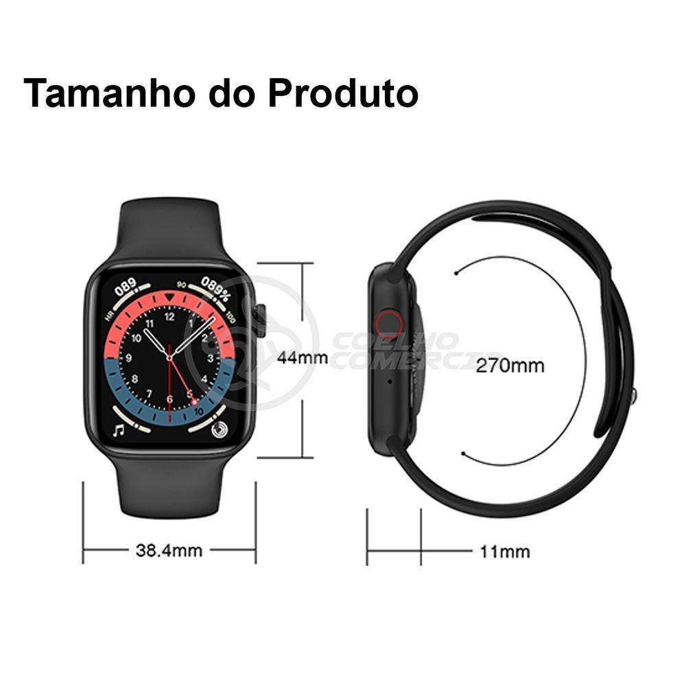 Smartwatch Hw22 Rosa Troca Pulseira Android Ios Cardíaco - 5